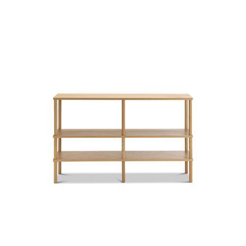 Rakie Wide Display Shelving Unit | Natural Oak