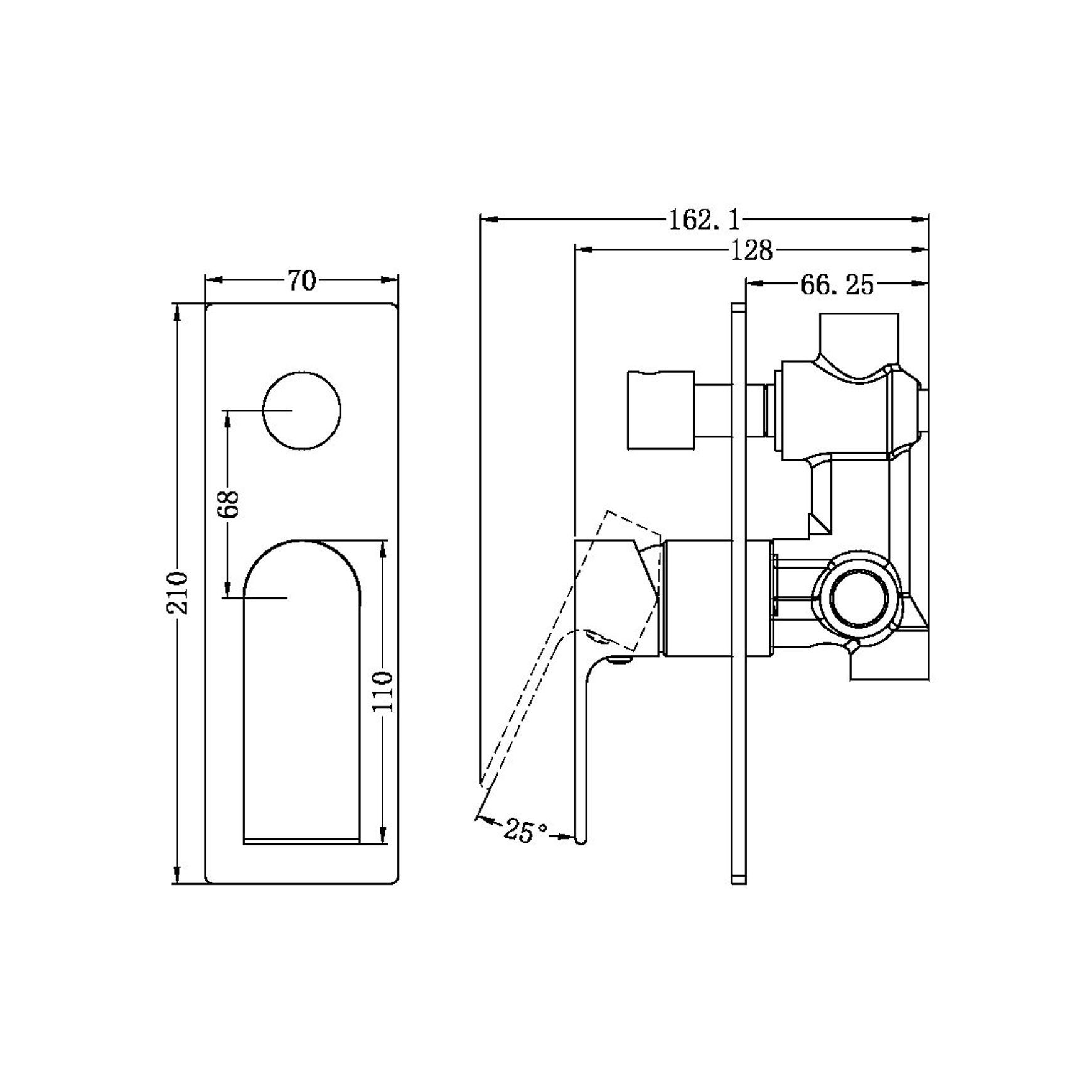 Bianca Shower Mixer & Divertor | Brushed Nickel