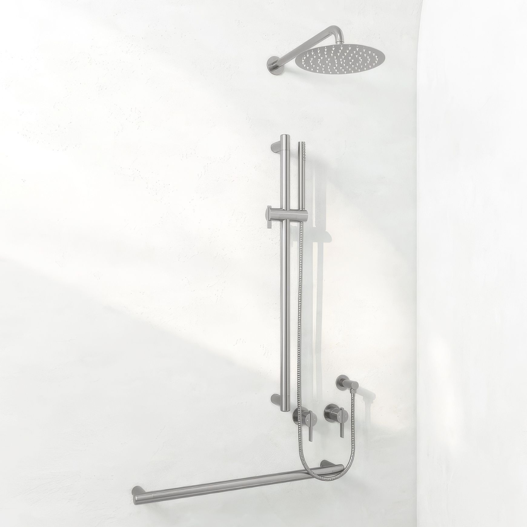 Aliro Shower Holder - Brushed Gunmetal