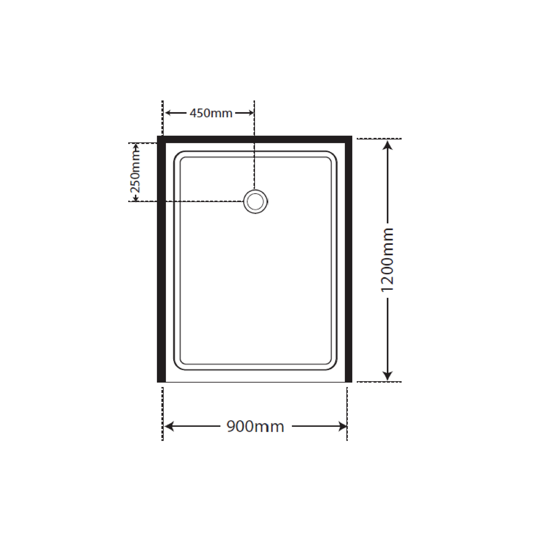Horizon Alcove (3 Sided) Pivot Door Shower