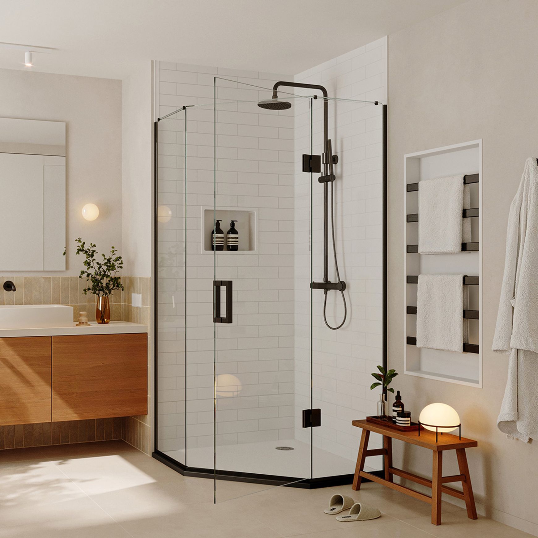Black Pearl Acrylic Shower