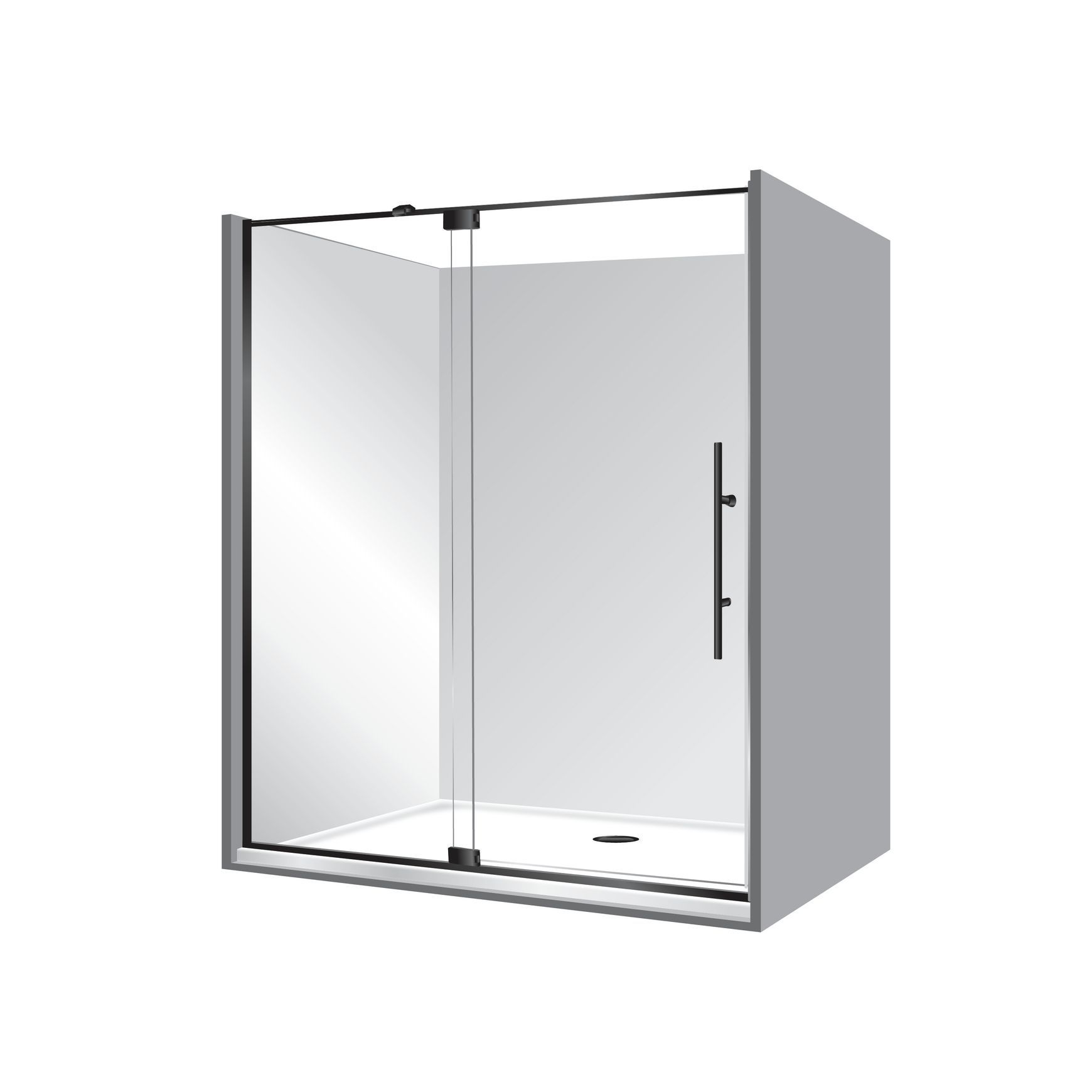 Adjustable Frameless Pivot Alcove 800x1200x800