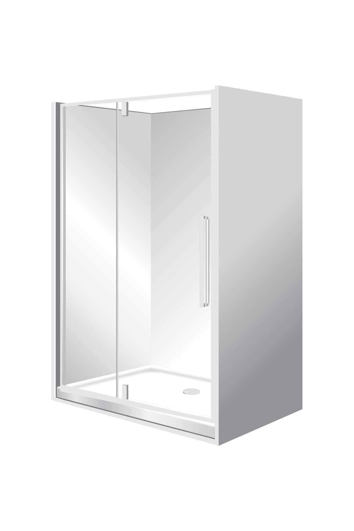 Horizon Alcove (3 Sided) Pivot Door Shower