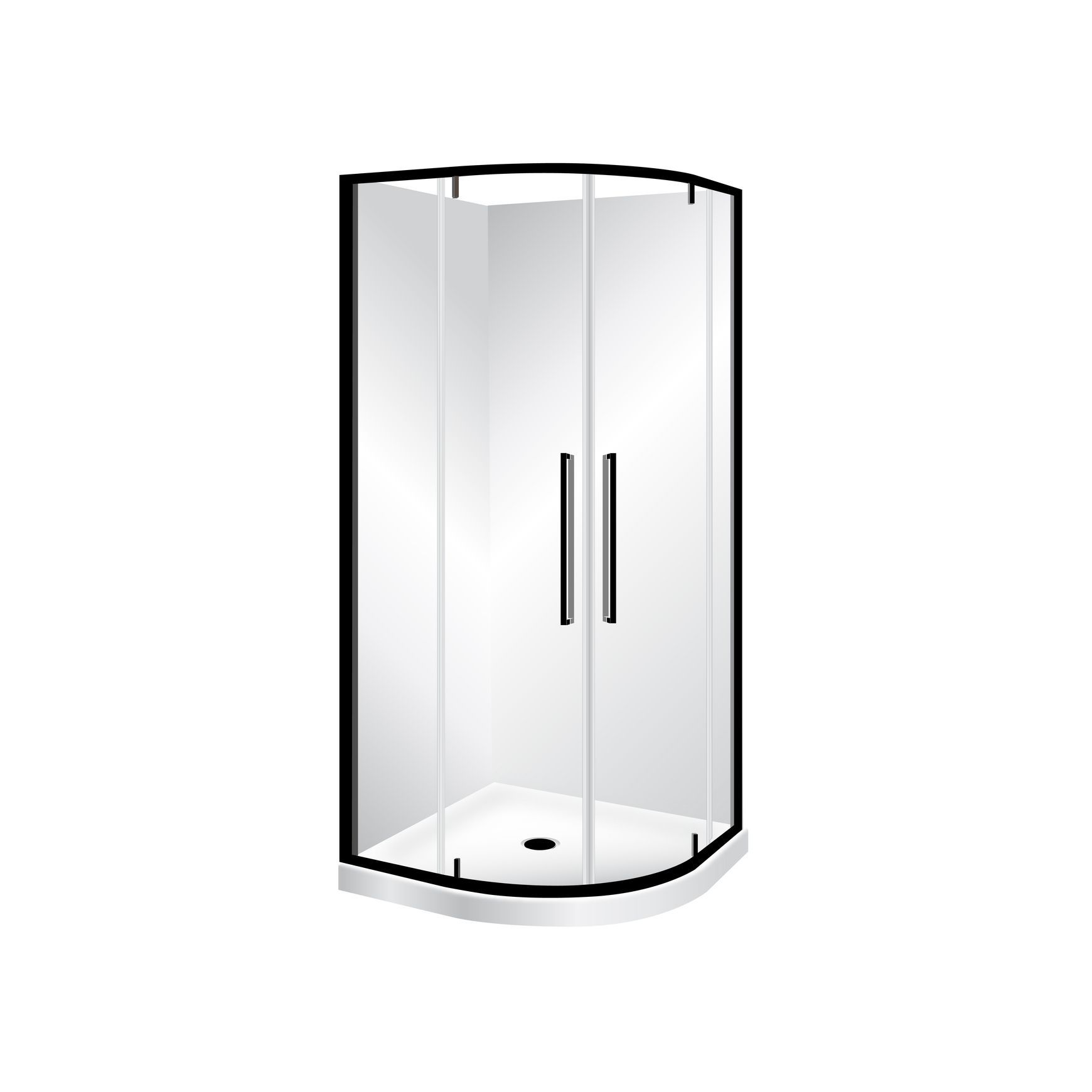 Horizon Round Corner Pivot Door Shower