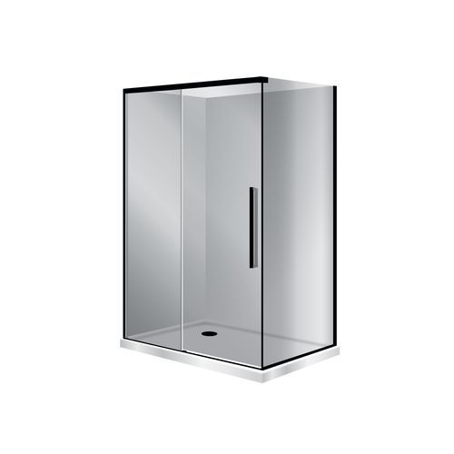 Horizon 2 Sided Sliding Door Shower with Grey Glass