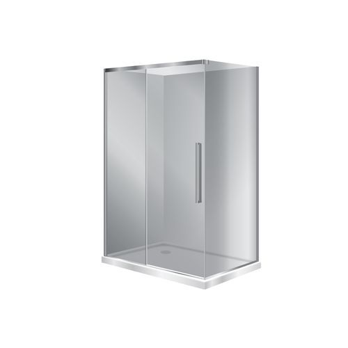 Horizon 2 Sided Sliding Door Shower with Grey Glass