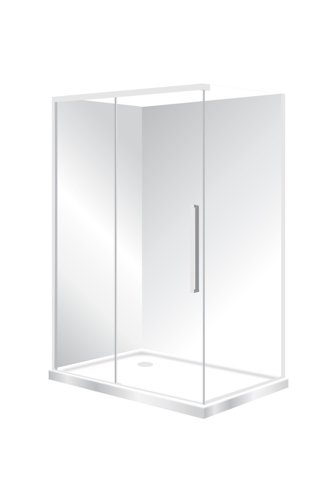 Horizon 2 Sided Sliding Door Shower with Clear Glass