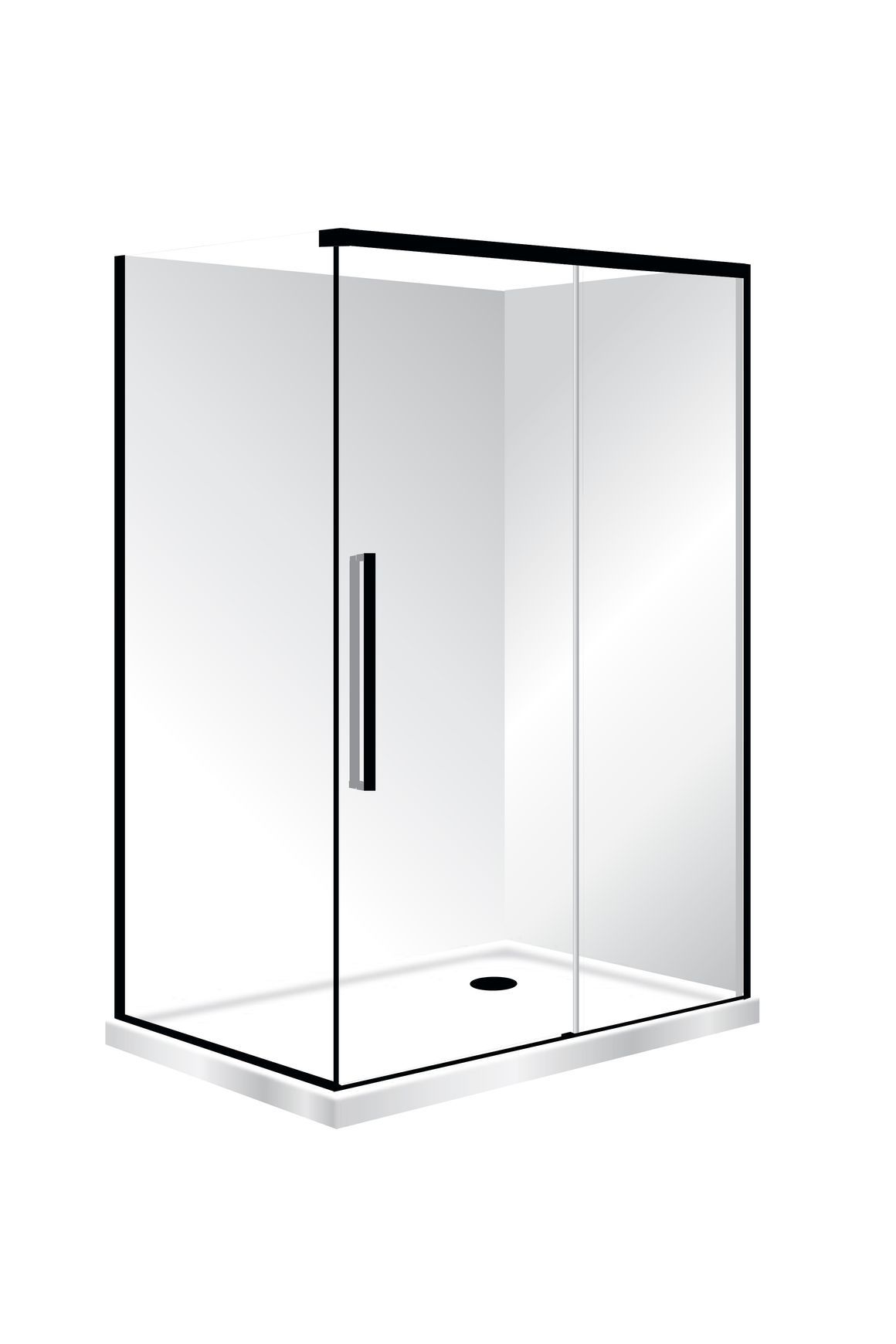 Horizon 2 Sided Sliding Door Shower with Clear Glass