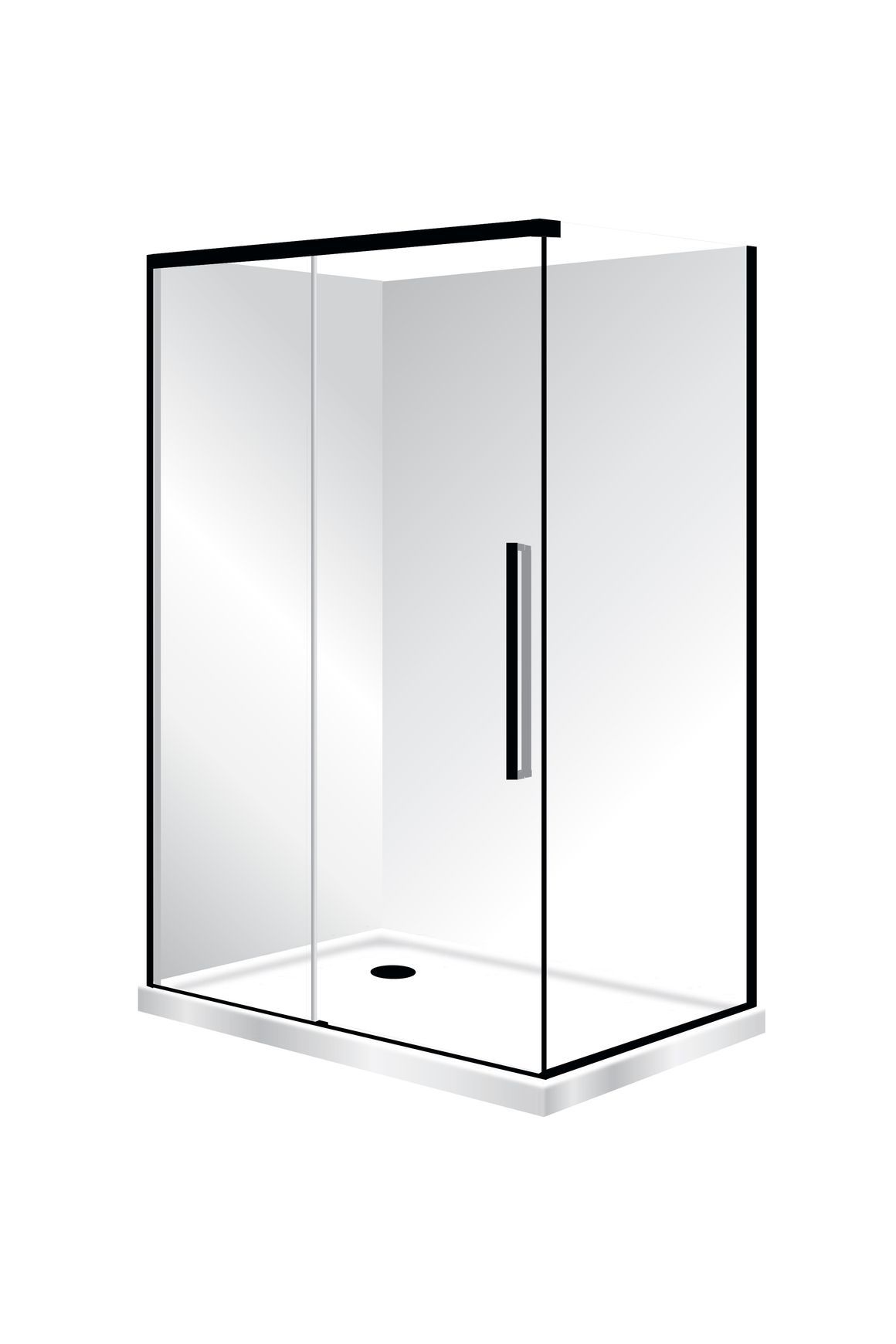 Horizon 2 Sided Sliding Door Shower with Clear Glass