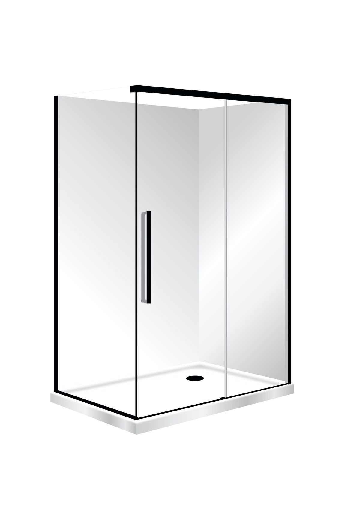 Horizon 2 Sided Sliding Door Shower with Clear Glass