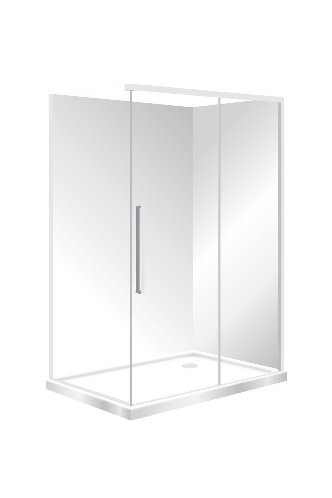 Horizon 2 Sided Sliding Door Shower with Clear Glass