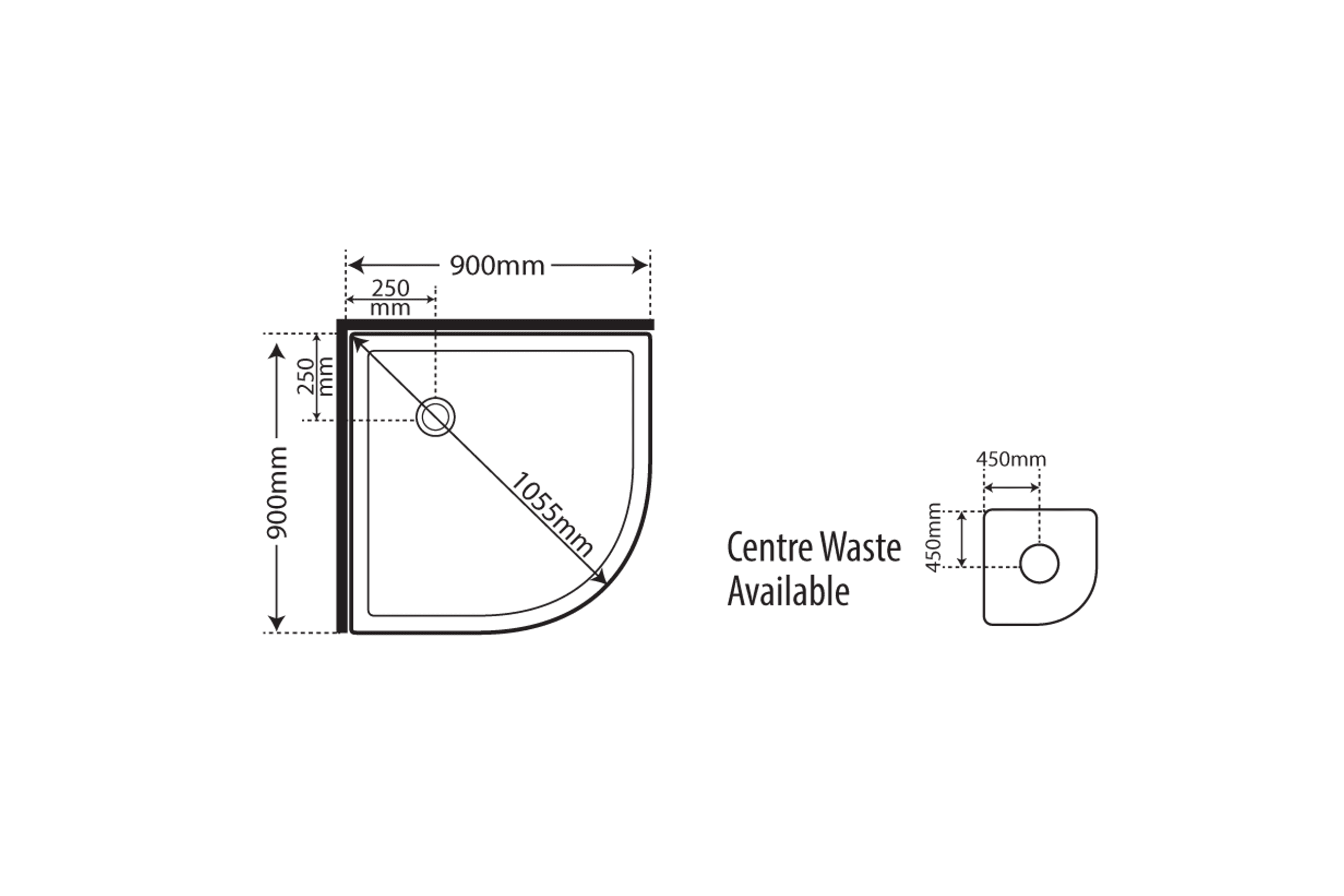 Horizon Round Corner Pivot Door Shower