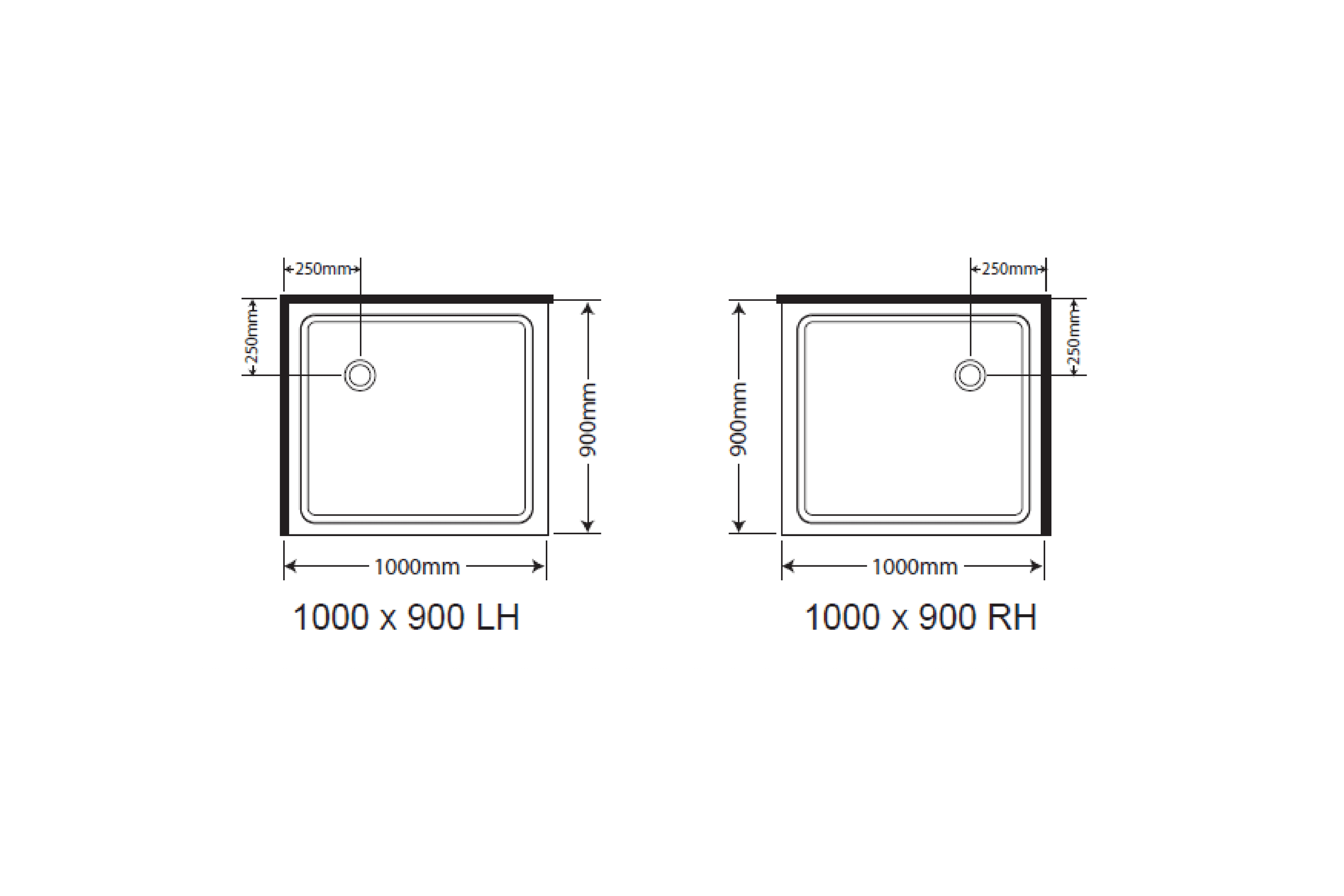 Horizon 2 Sided Pivot Door Shower