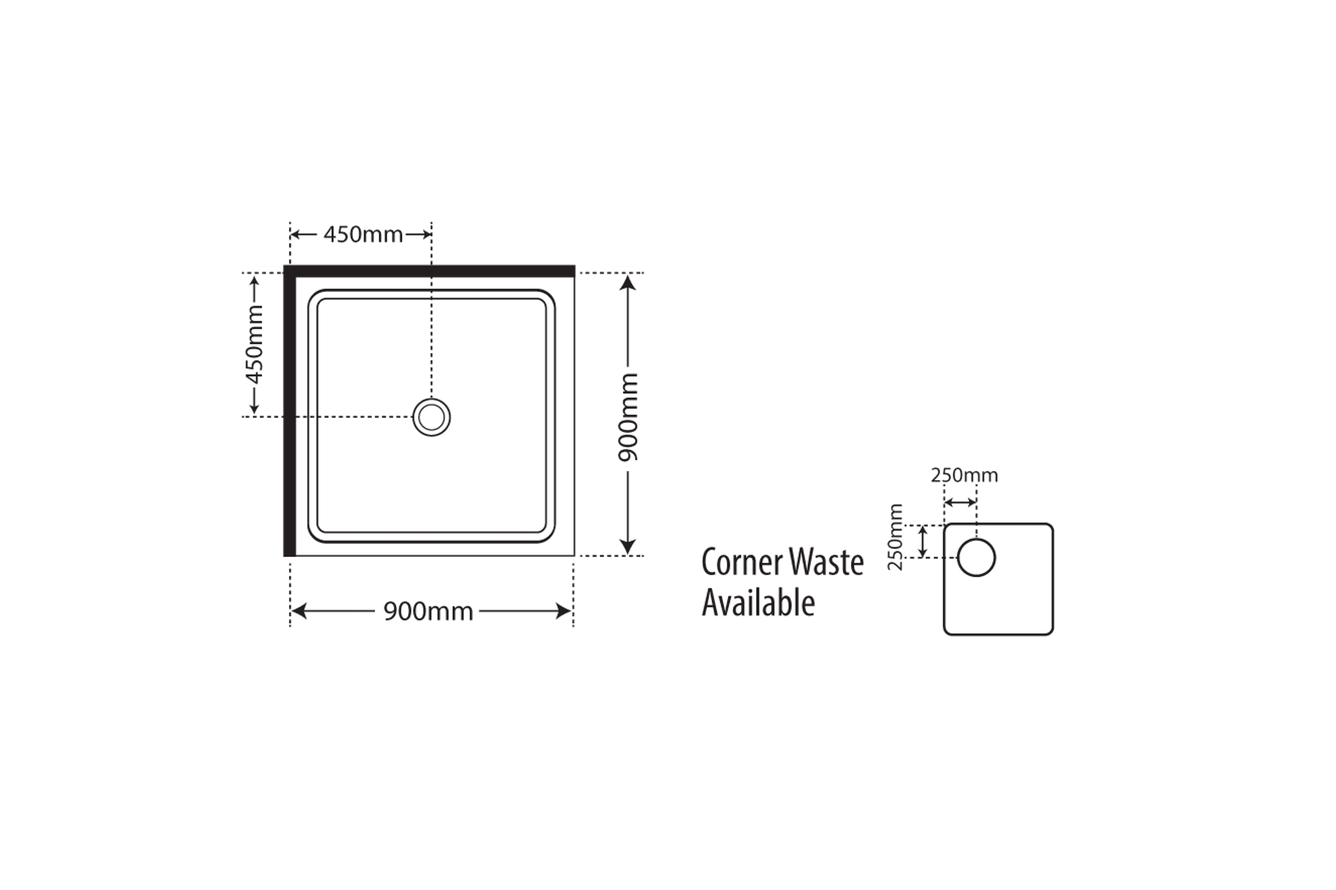 Horizon 2 Sided Pivot Door Shower