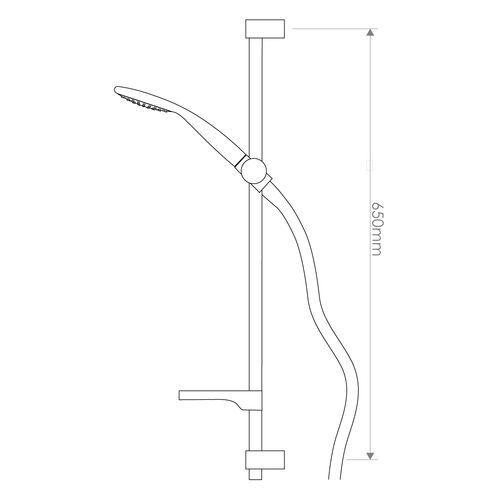 Pro Series Wetrail Multi-Fit Slide Shower