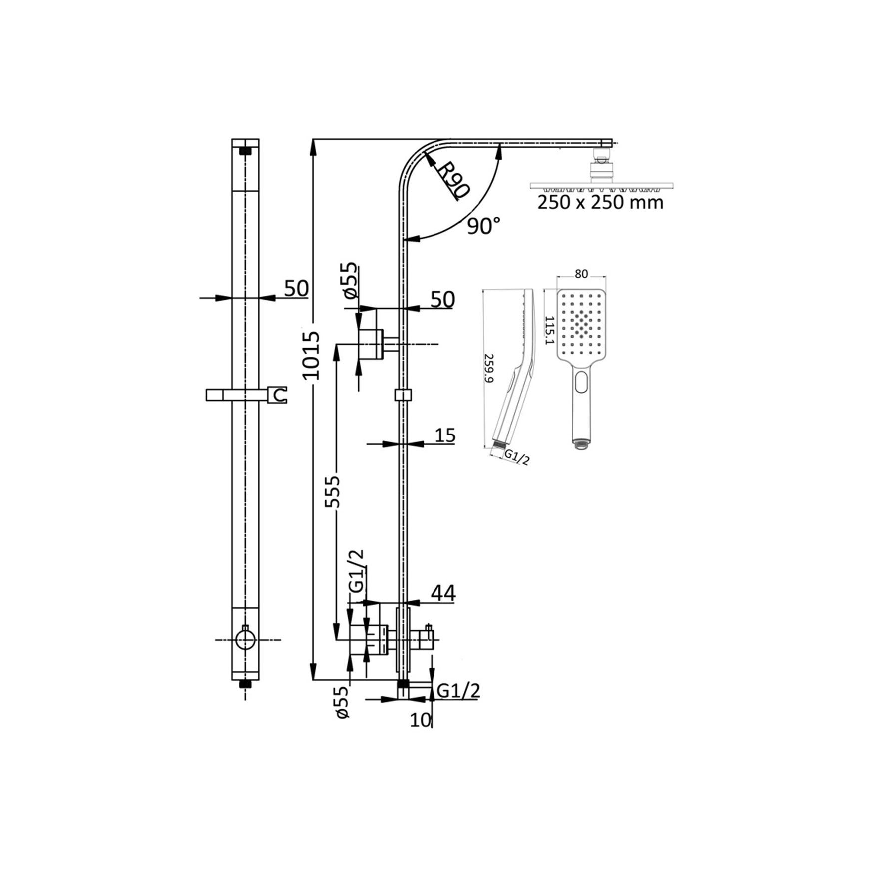 Unika Seto Multifunction Shower Set