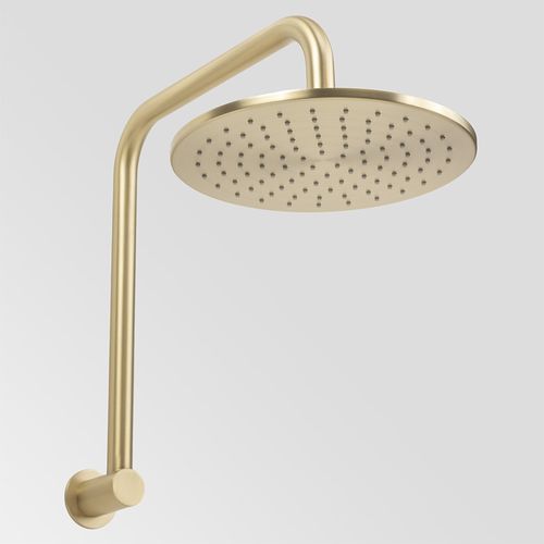 Mira Brushed Brass Gold High Rise Upswept Shower Arm