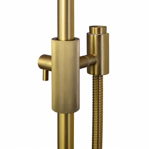 Caddence Shower Rail Brushed Brass