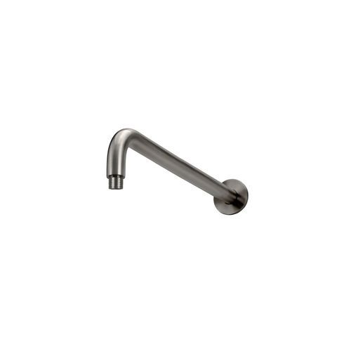 Round Wall Shower Curved Arm 400mm - Shadow