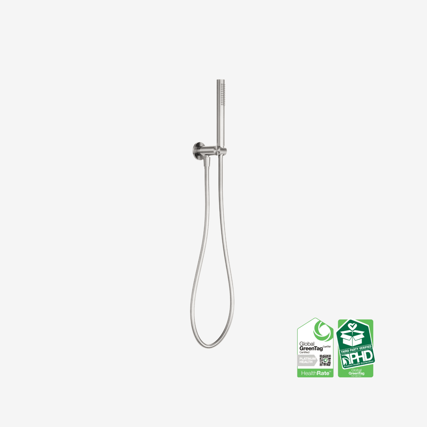 Zen SS316L Shower On Bracket | Brushed Nickel