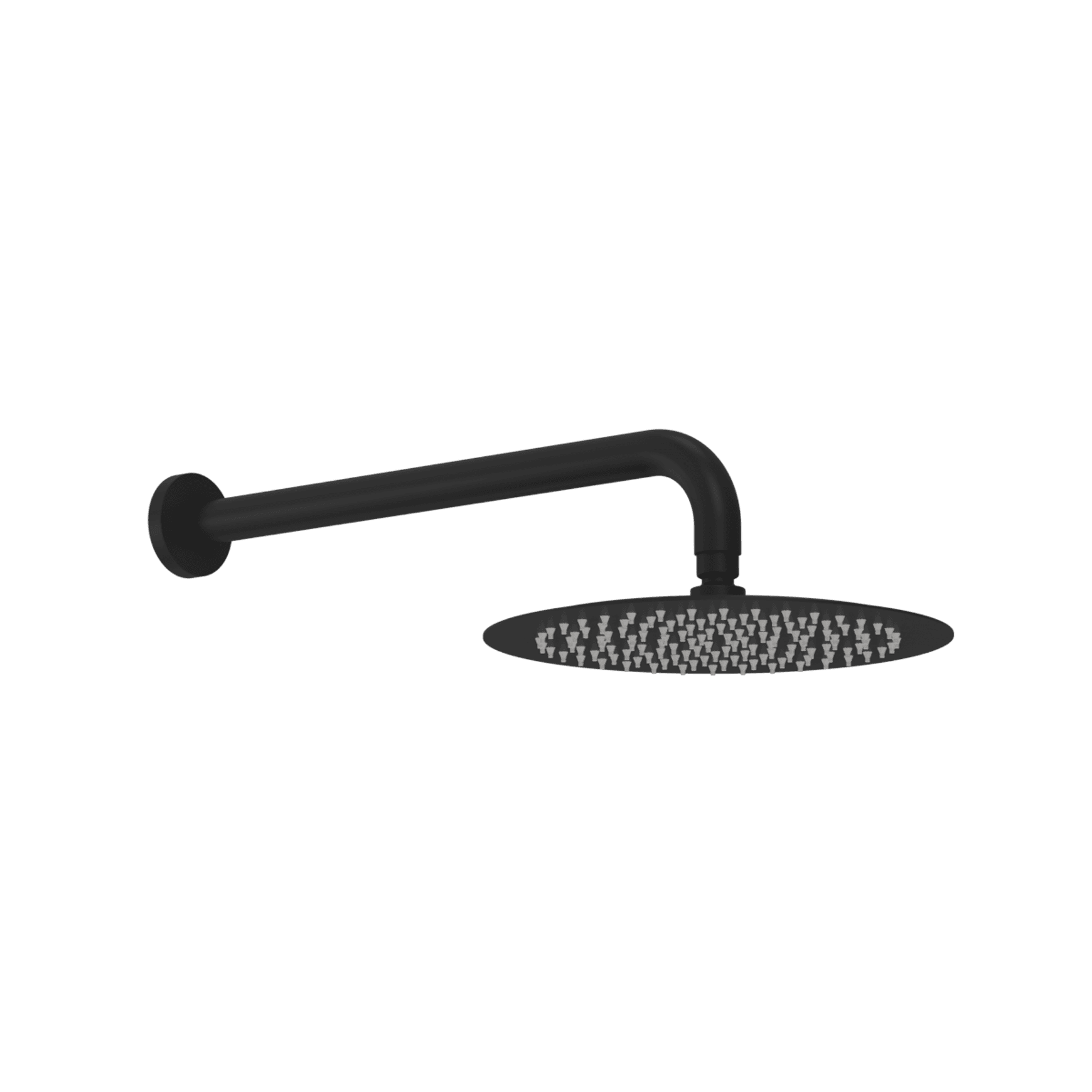 Tube Wall Mount Rainhead 250mm