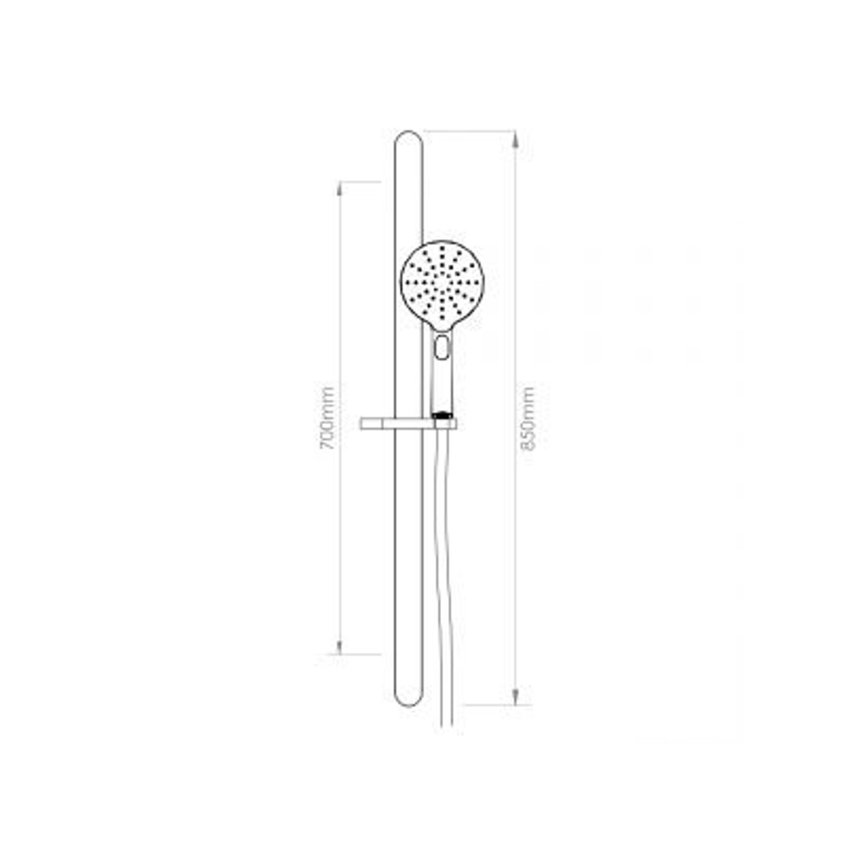 Eclipse 3 Function Slide Shower (Round) dimensions