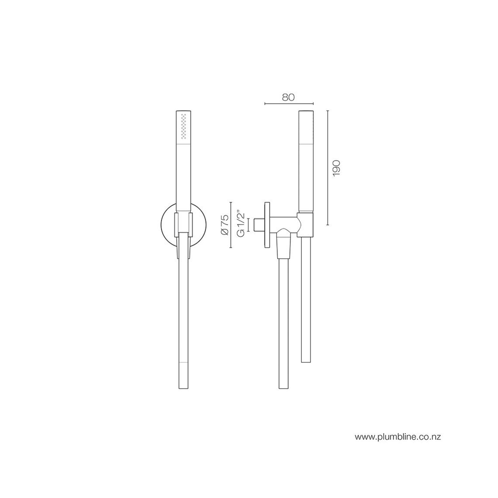 Buddy Minimalist Wall Mount Shower Kit