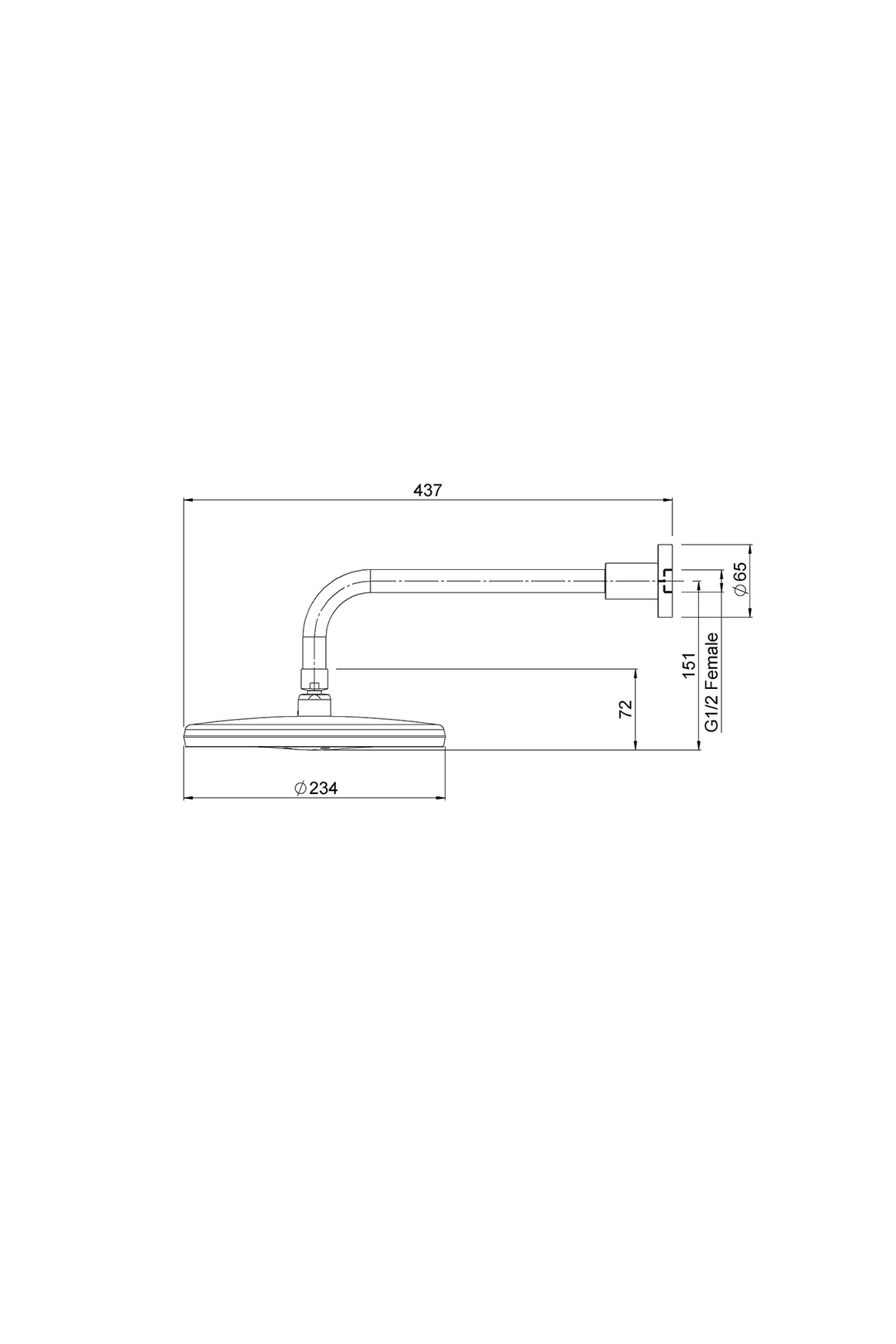 Satinjet Overhead II On Wall Arm