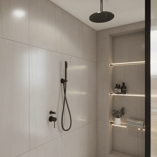 Mira Brushed Gunmetal Hand Shower and Hose