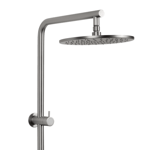 Mira Brushed Nickel Shower Rail Twin Set