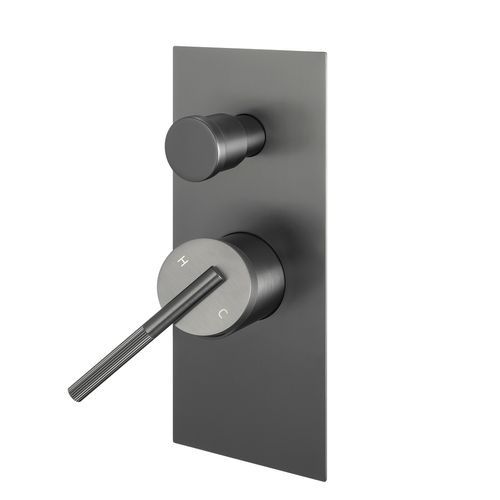 Caddence Wall Mixer with Diverter Gun Metal Grey