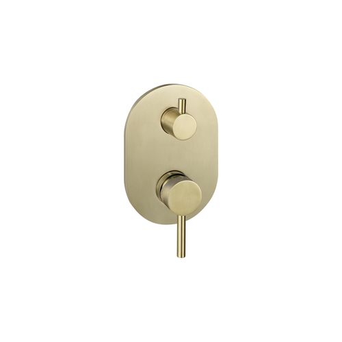 Scarab Shower Divert Mixer Brushed Gold Knurled Handle