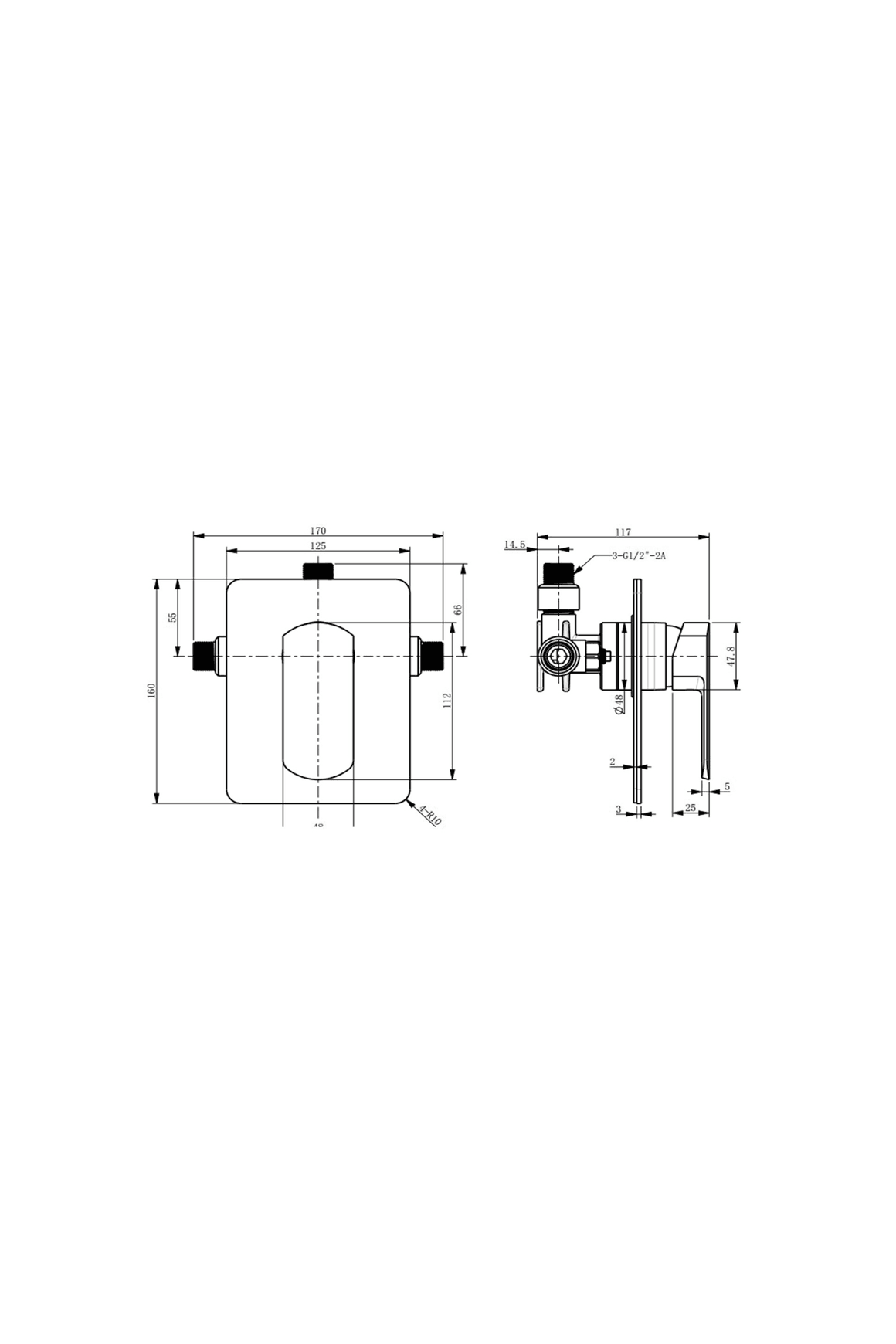 Ion Multi Pressure Shower Mixer