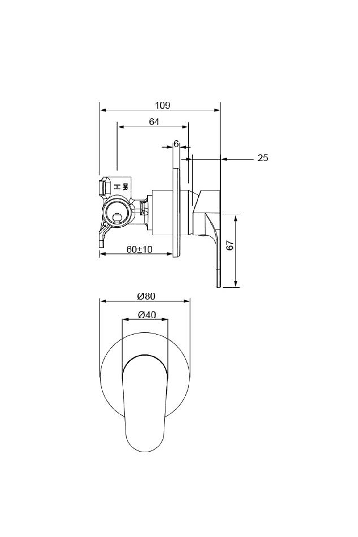 Glide Shower Mixer Tap
