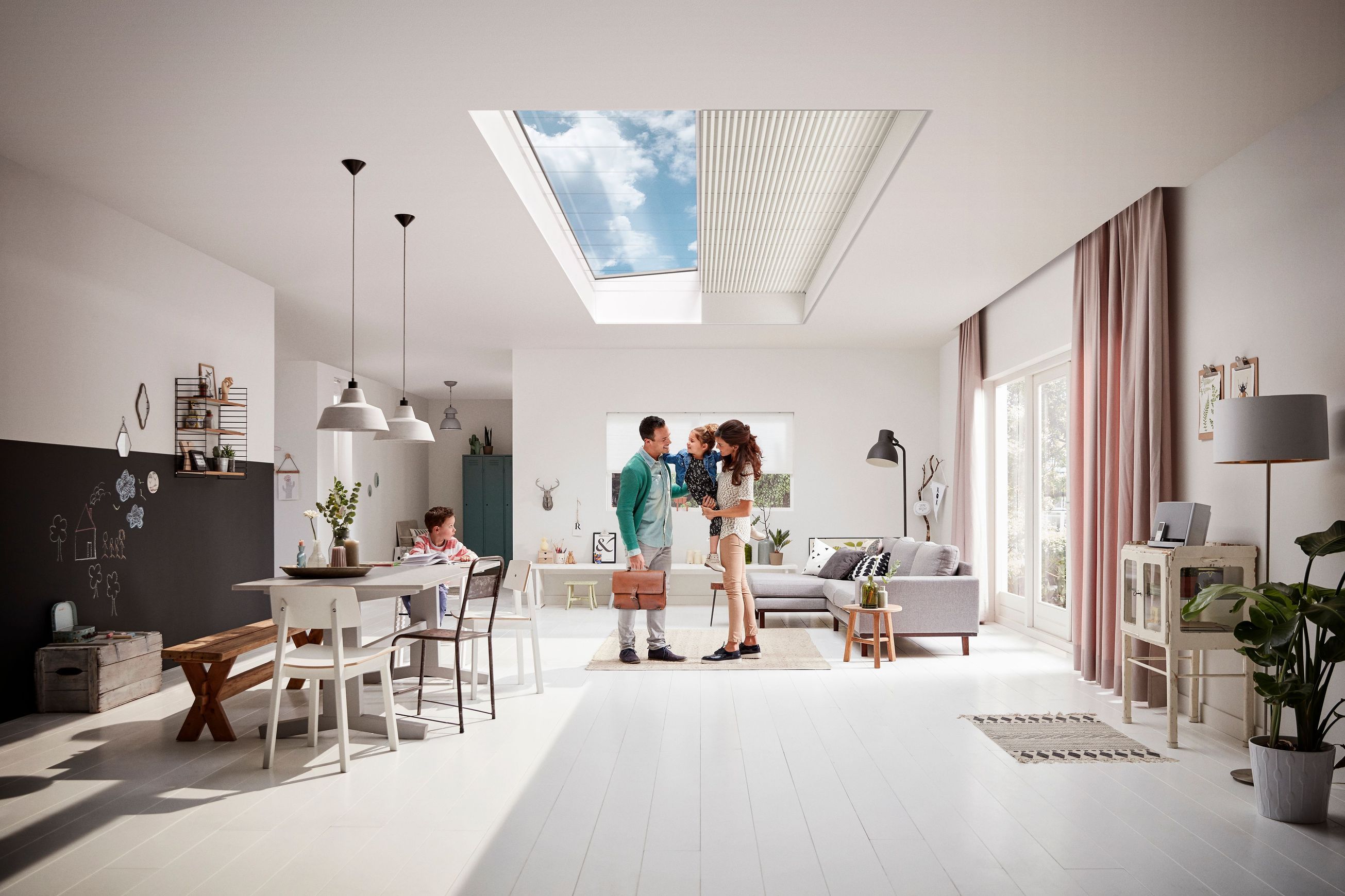 Skylight Gravity Drop Cord Operated | Pleated Blind