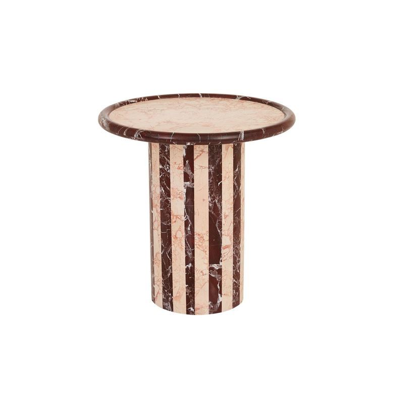 Pippa Stripe Marble Side Table