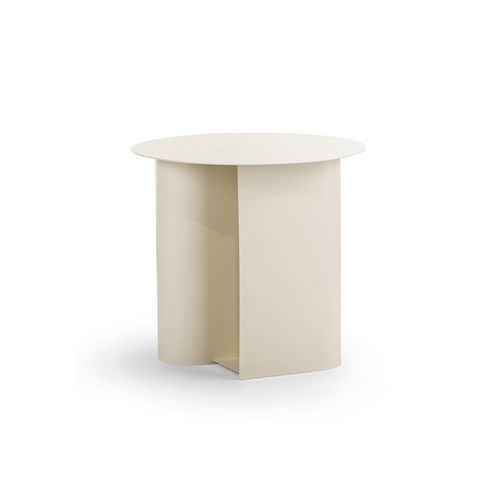 Zeke Round Side Table | Beige Cream