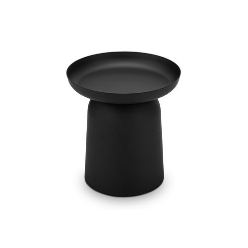 Sirkel Round Pedestal Side Table | Matte Black