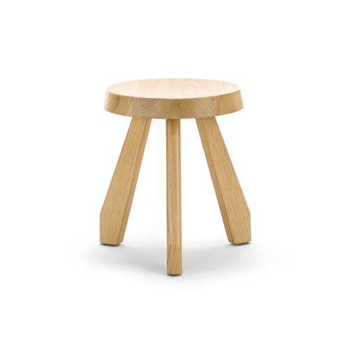 Bel Round Solid Oak Table Stool | Natural