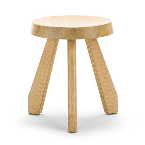 Bel Round Solid Oak Table Stool | Natural
