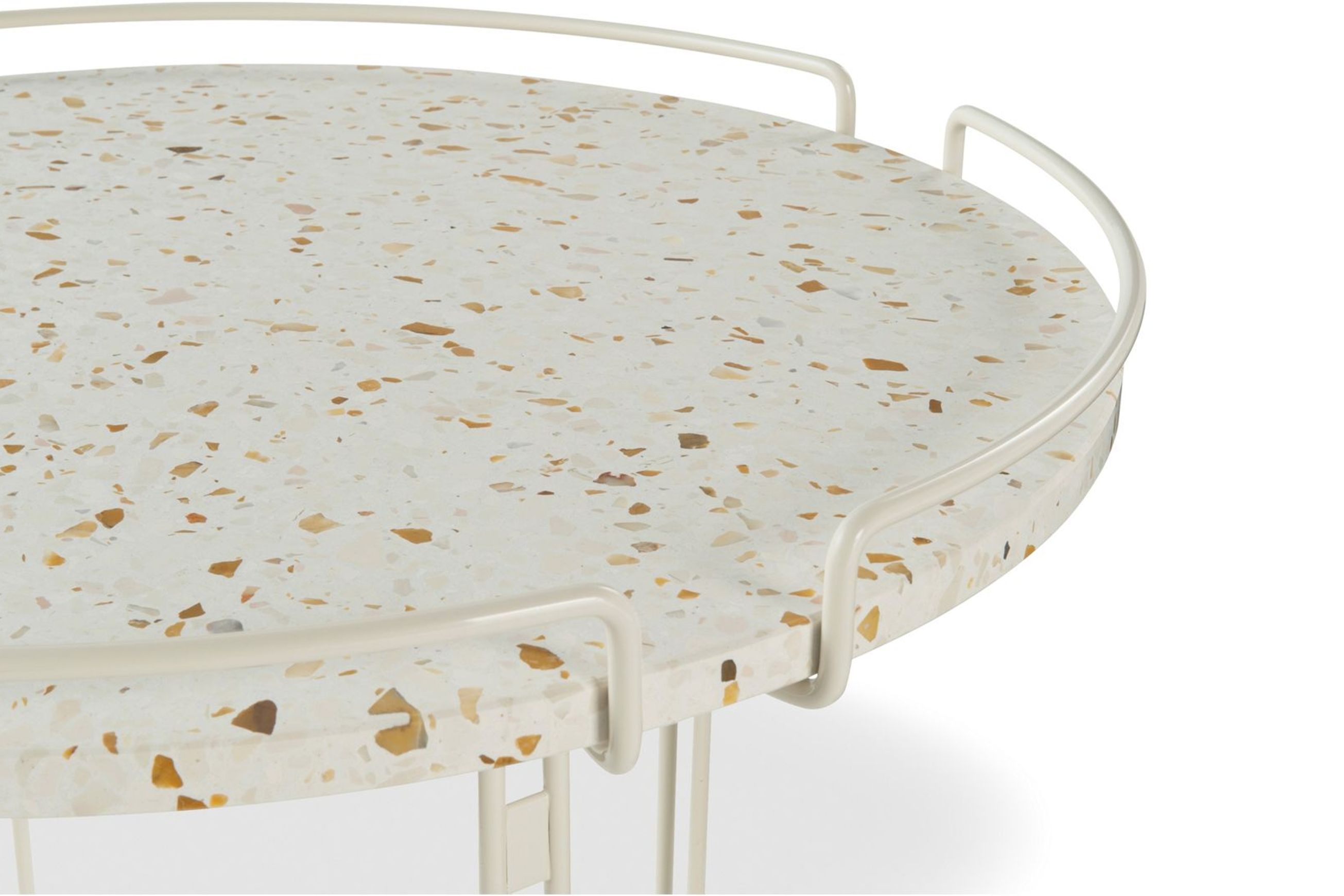 Bijou Pedestal Table Lacquered - Matte white cracked