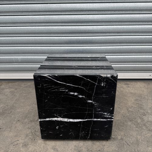 Cube Side Table -Black Marble | Natural Stone Co.