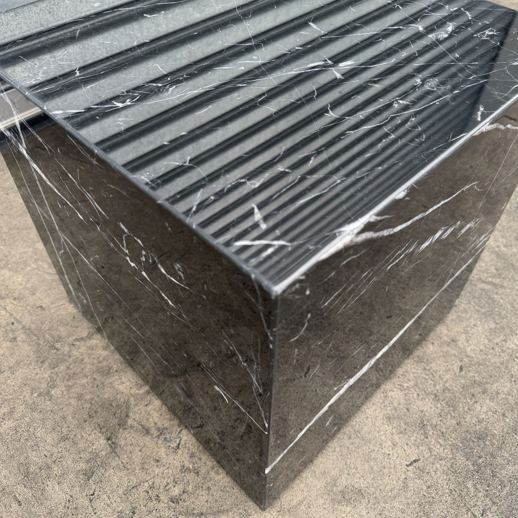 Cube Side Table -Black Marble | Natural Stone Co.