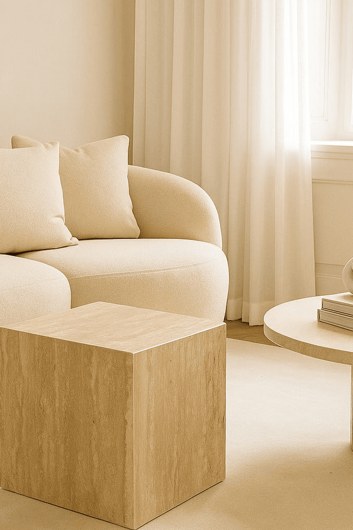 Cube Side Table - Travertine | Natural Stone Co.