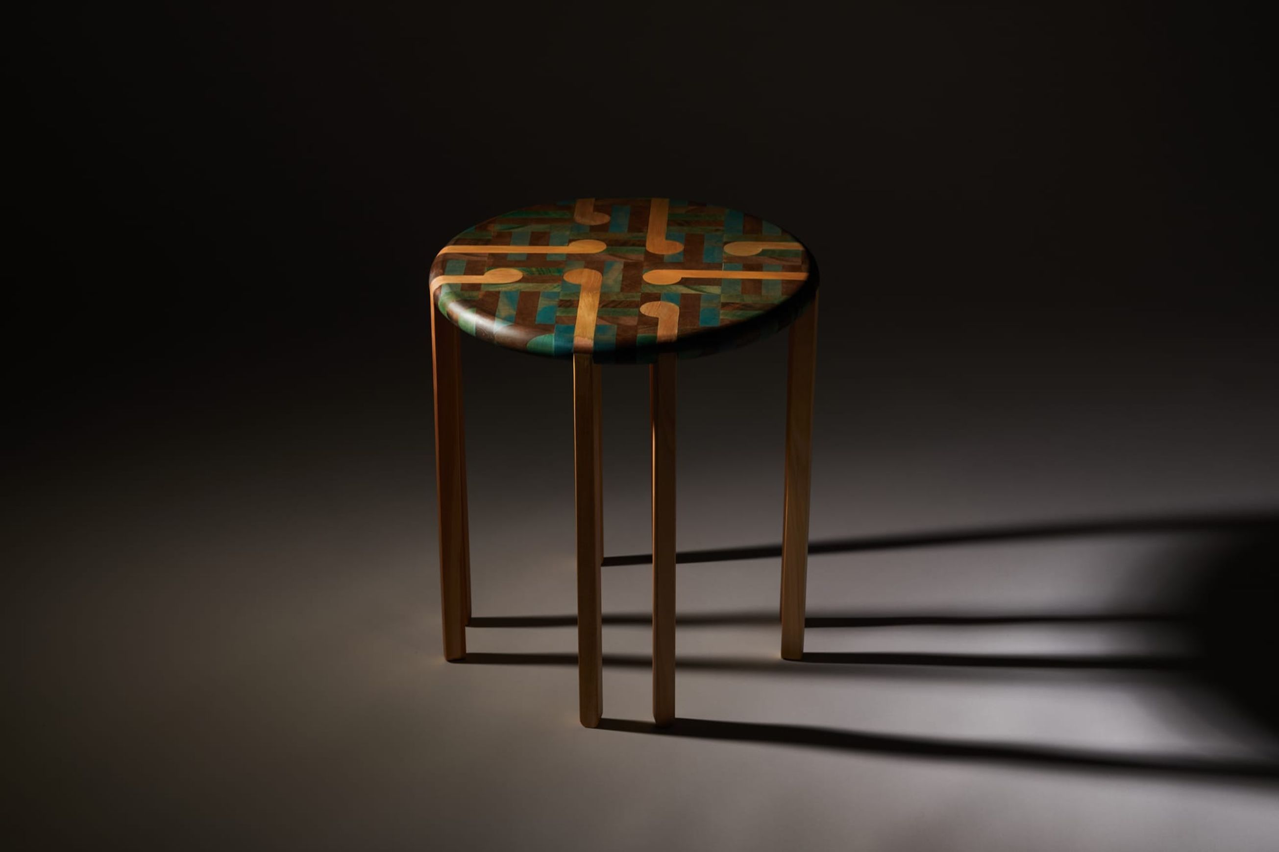 LETSWEAVE Side Table — Reclaimed Kauri & Rimu