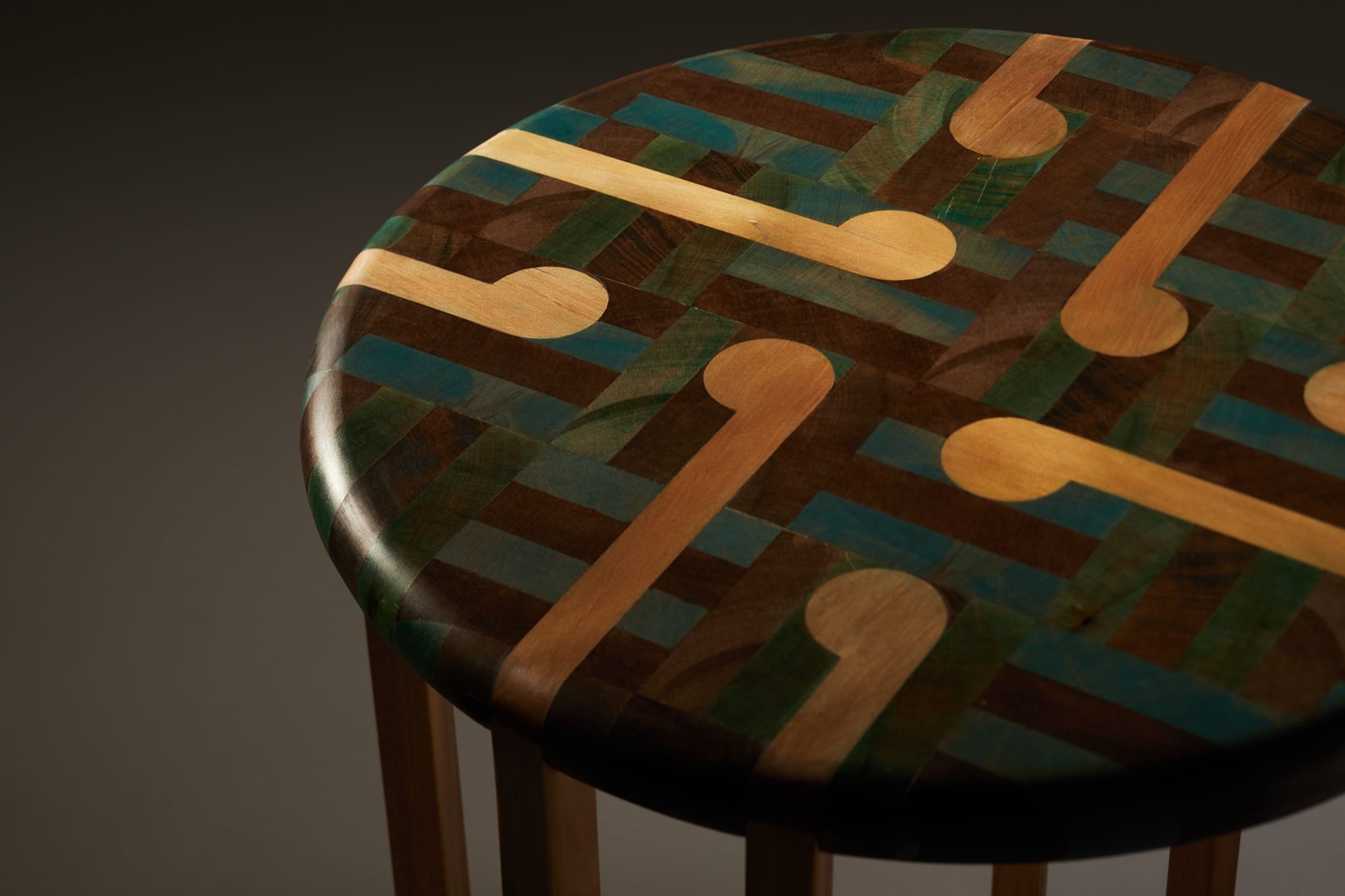 LETSWEAVE Side Table — Reclaimed Kauri & Rimu