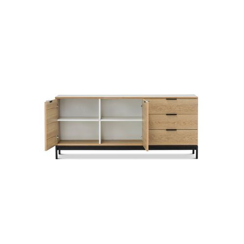 Macy Oak Sideboard Buffet | Natural & Black
