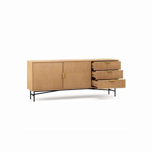 Kina Ripple Slatted Sideboard | 180cm | Natural Oak