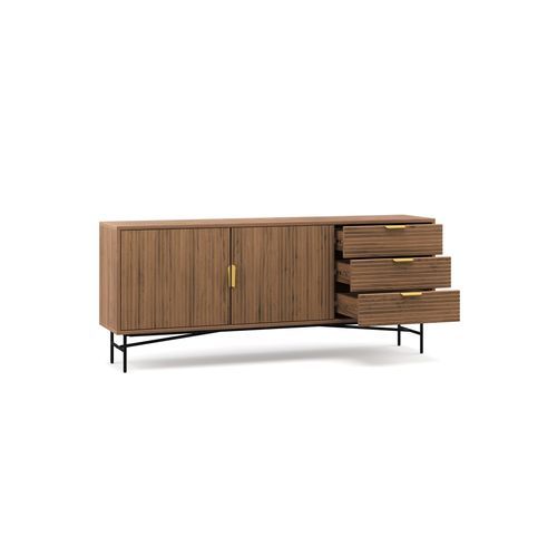 Kina Ripple Slatted Sideboard | 180cm | Light Walnut