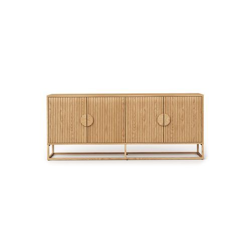 Braxton Ripple Slatted Sideboard | 180cm | Natural Oak